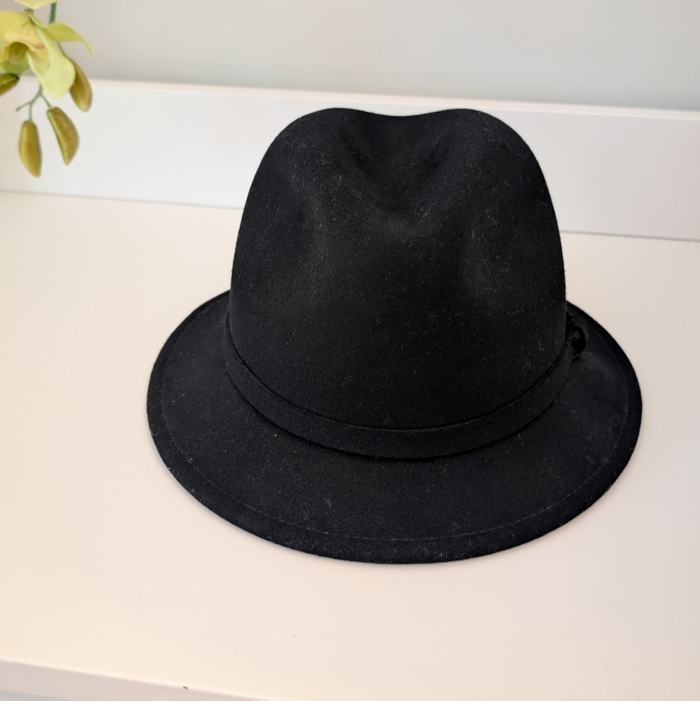 Lite Felt Mens S Black Packable Water Repellant Vintage Fedora Hat Pantropic